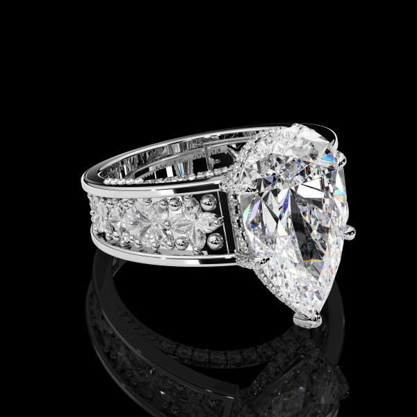 7.5 carat Pear Diamond Ring