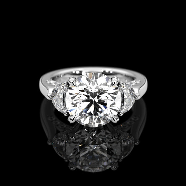 6.5 carat Three Stone Round Brilliant Diamond Ring - Image 2