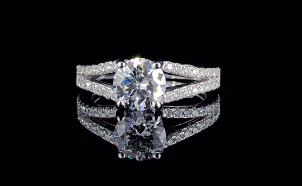 5 carat Round Brilliant Split Shank Diamond Ring