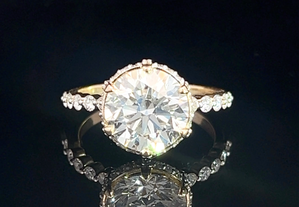 4.5 CT ROUND BRILLIANT DIAMOND RING 6 PRONG