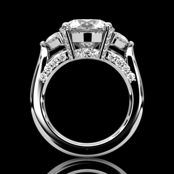 6.5 carat Three Stone Round Brilliant Diamond Ring - Image 3