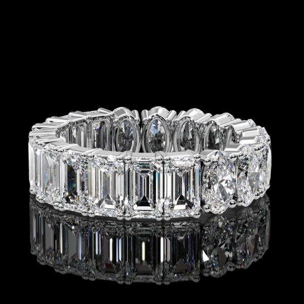 6ct Eternity Band - Oval & Emerald cut