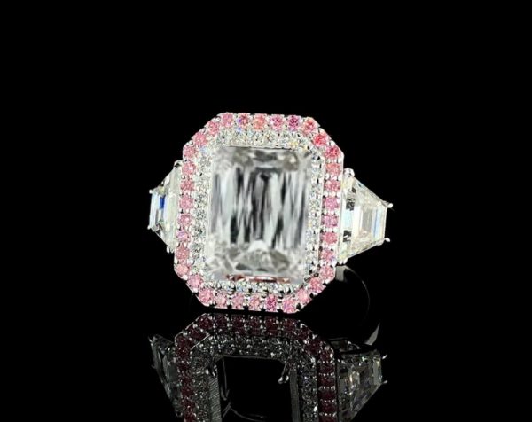 7.5 carat Pink Crisscut Diamond Ring