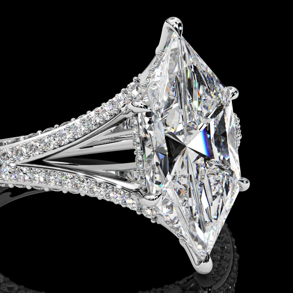 5 carat Marquis Split Shank Diamond Ring - Image 2