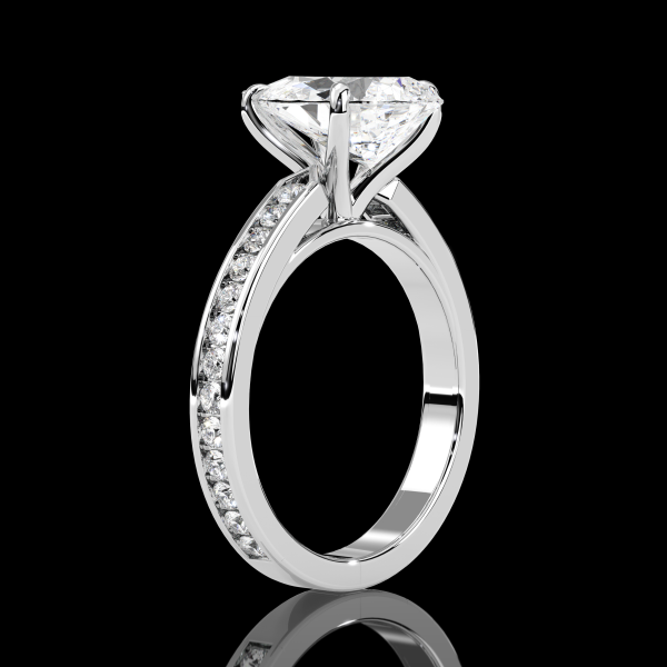 4.75 Pear Diamond Ring in Channel Setting - Image 3
