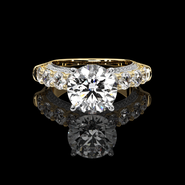 7 carat Round Brilliant Diamond Ring - Image 2