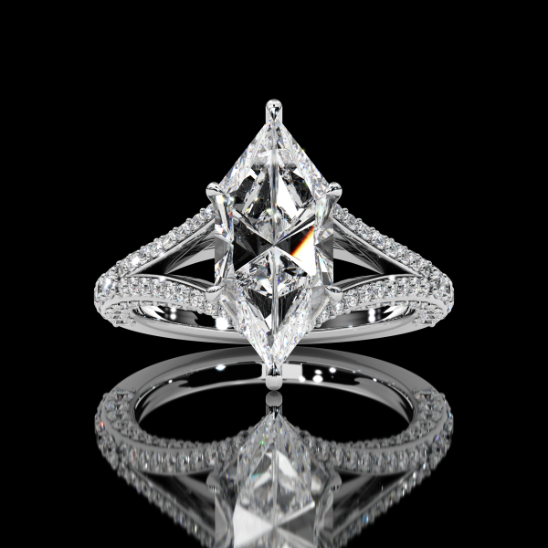 5 carat Marquis Split Shank Diamond Ring