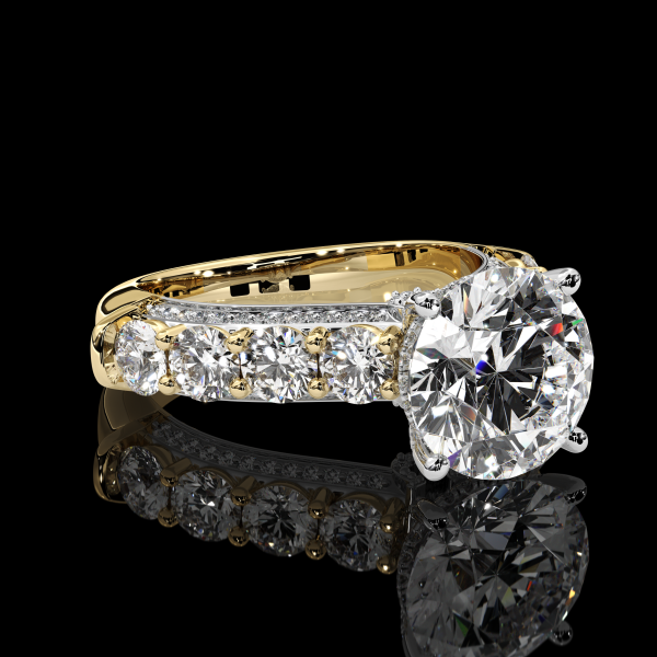 7 carat Round Brilliant Diamond Ring