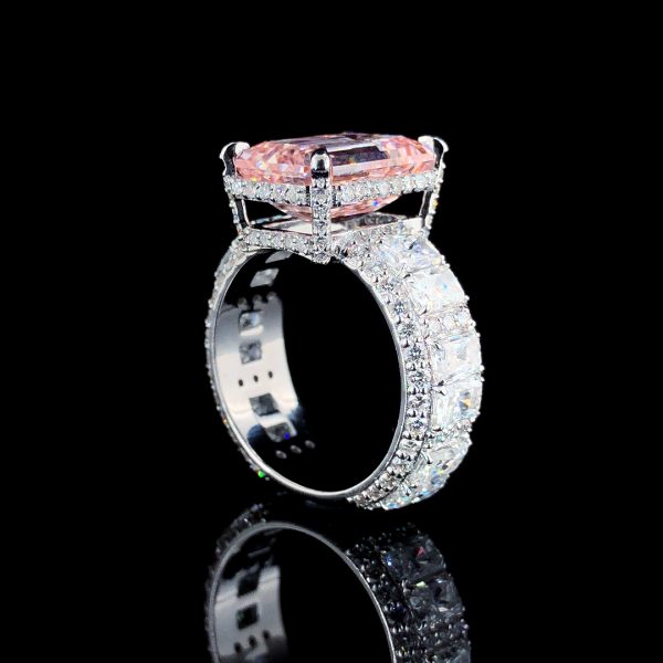 13 carat Pink Emerald cut Ring - Image 2