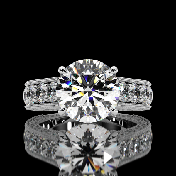7+ ct Round Brilliant Diamond Ring - Image 2