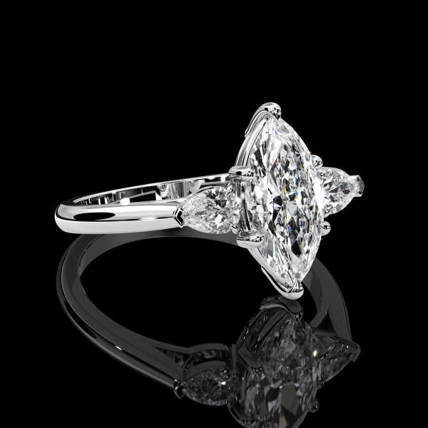 4.5 carat Three Stone Marquis Diamond Ring