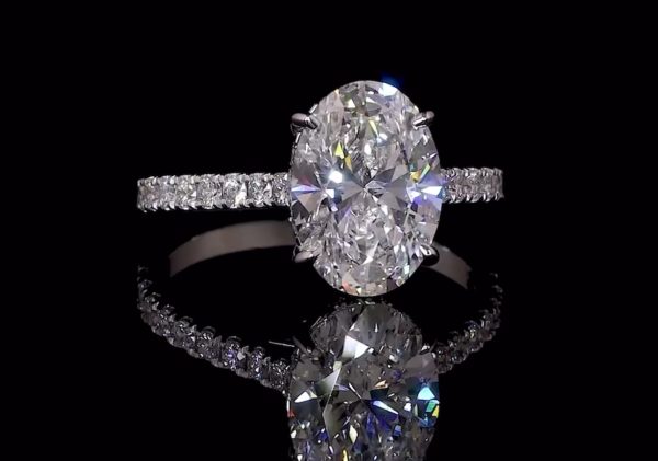 4.25 Carat Oval Solitaire Diamond Ring