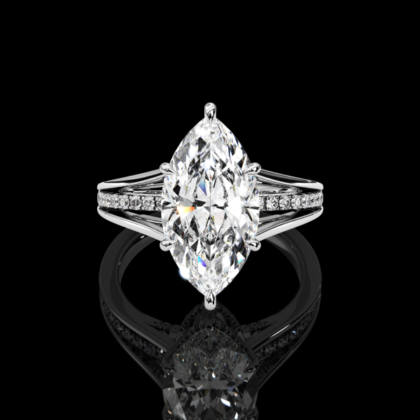 4.5 carat Split Shank Marquis cut Diamond Ring - Image 2