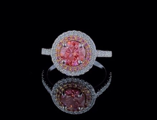 4.5 CARAT ROUND PINK DIAMOND RING