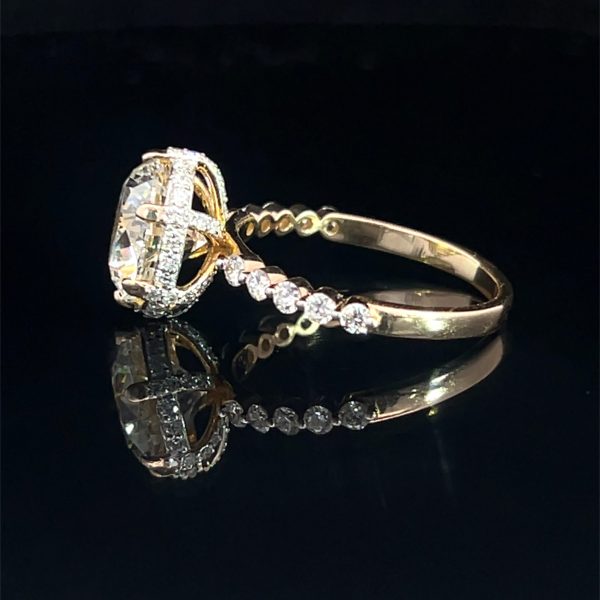 4.5 CT ROUND BRILLIANT DIAMOND RING 6 PRONG - Image 3