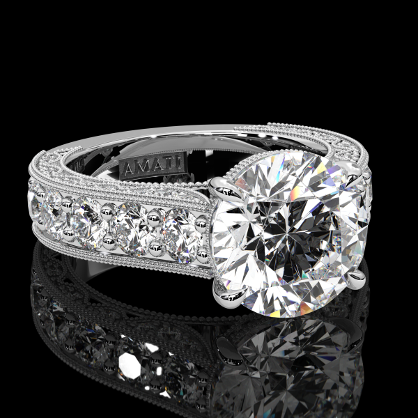 7+ ct Round Brilliant Diamond Ring