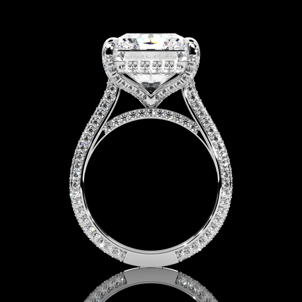 5.5 carat Micropave Radiant cut Diamond Ring - Image 4