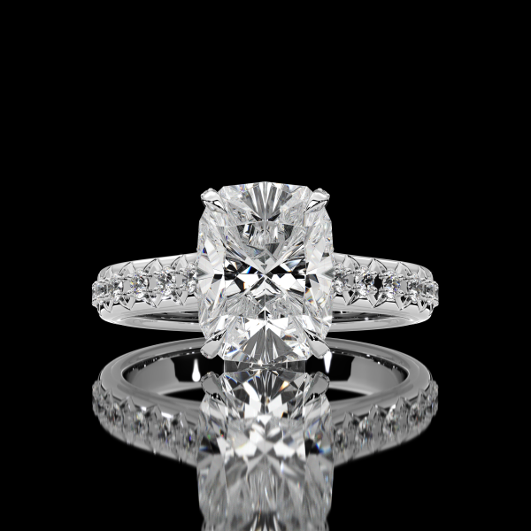 5+ Carat Elongated Cushion cut Diamond Ring - Image 2