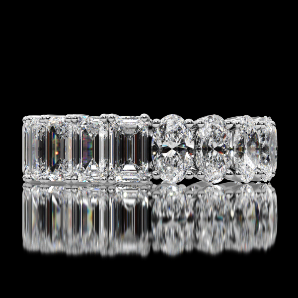 6ct Eternity Band - Oval & Emerald cut - Image 2