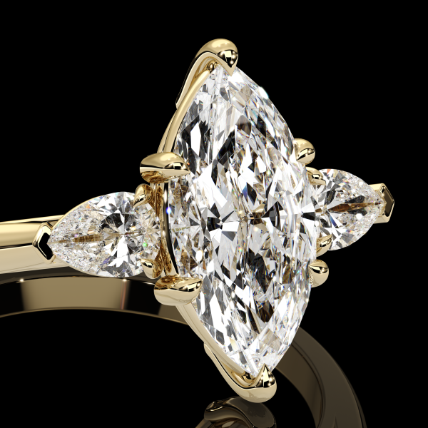 4.5 carat Three Stone Marquis Diamond Ring - Image 6